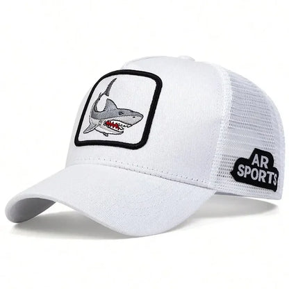Animal Embroidery Trucker Cap – Mesh Baseball Hat for Men & Women