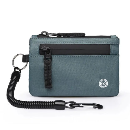 RFID Blocking Slim Wallet – Tactical Nylon Zipper Card Holder