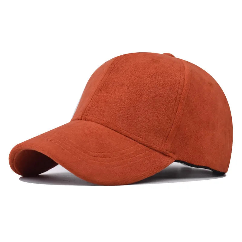 Suede Baseball Cap – Unisex Snapback Hat for Men & Women
