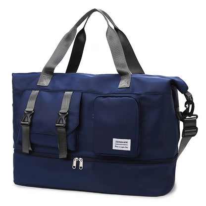 Weekender Duffle Bag Large Capacity with Shoe Compartment for Women