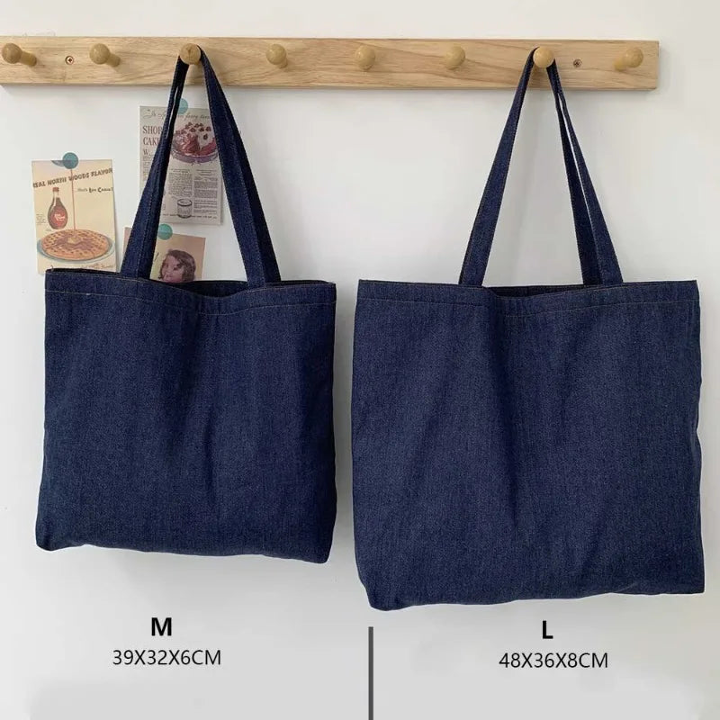 Denim Tote Bag Large Capacity Women's Shoulder Bag