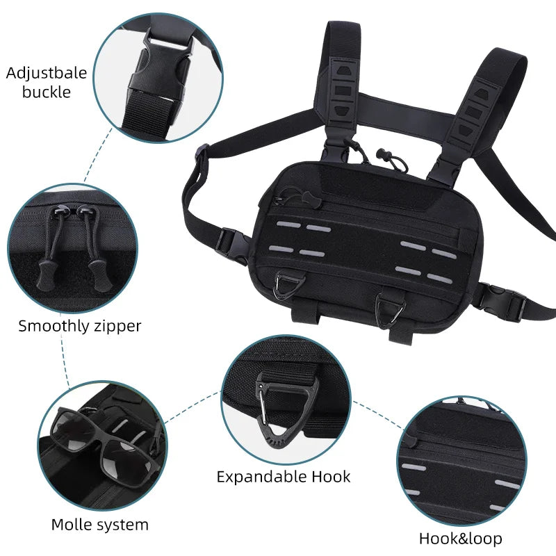 Tactical Chest Rig Bag – Outdoor Hiking & Cycling Vest Pack