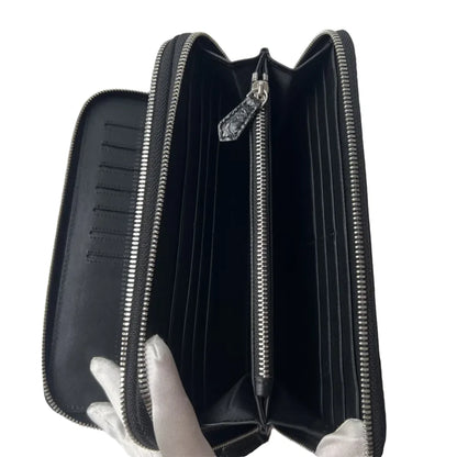 Crocodile Leather Wristlet Wallet – Unisex Long Zip Clutch with Card Slots