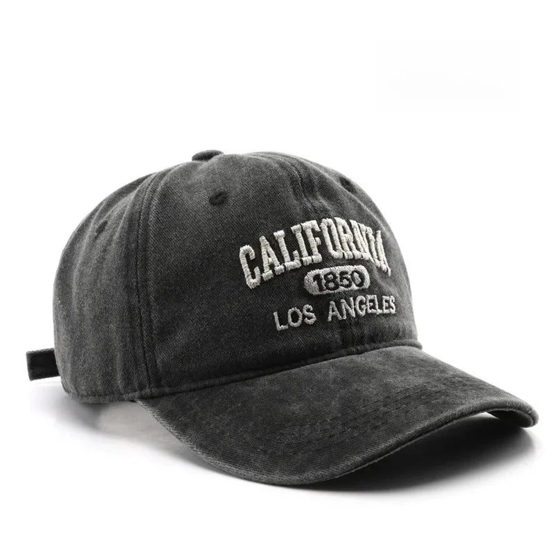 Vintage Washed Baseball Cap – Embroidered Unisex Cotton Hat