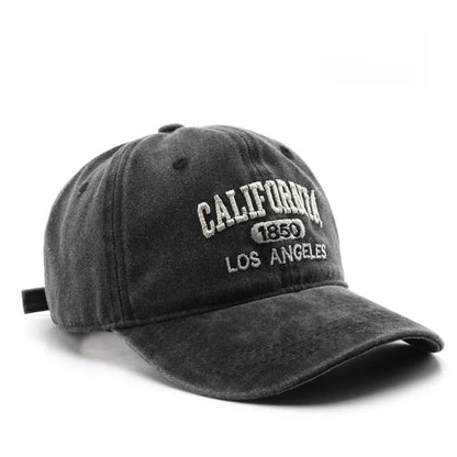 Vintage Washed Baseball Cap – Embroidered Unisex Cotton Hat