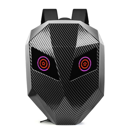 Hard Shell Laptop Backpack – Iron Man Style LED Carbon Fiber Design