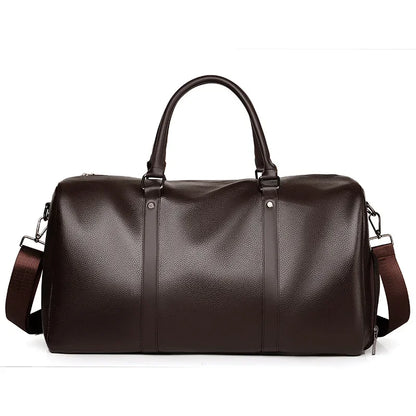 Leather Duffle Bag for Men – Large Capacity Travel Weekender