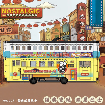 Hong Kong Double Decker Bus MOC Building Blocks Set – 769 Pcs Retro Model