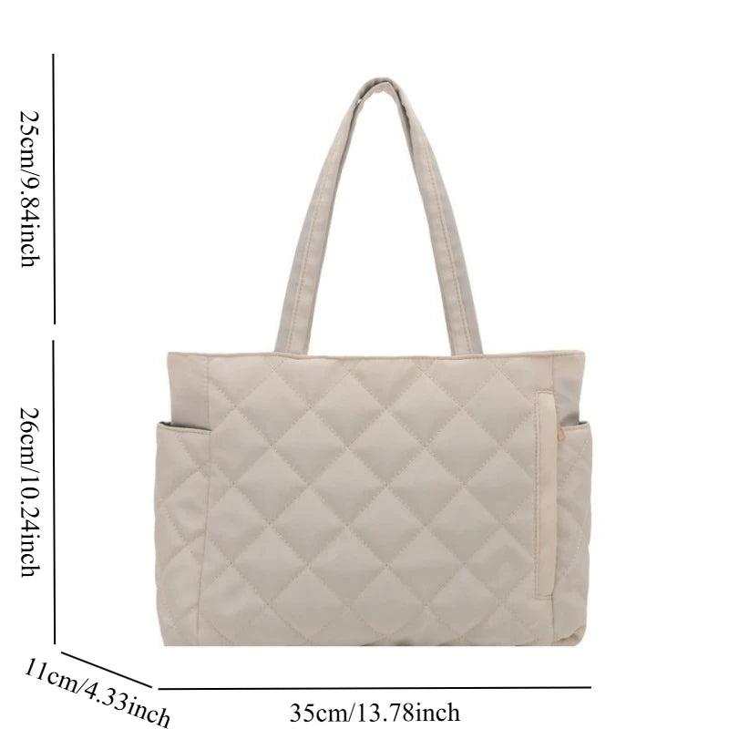 Autumn Winter Top Handle Bag Women Simple Large Capacity Tote Crossbody Shoulder Lightweight Bags
