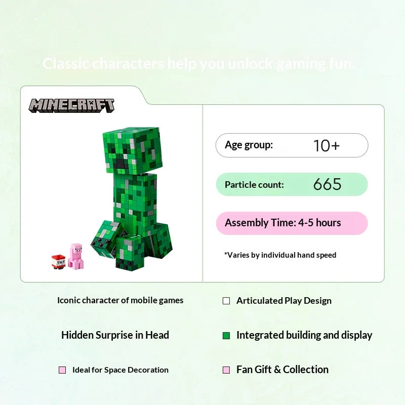 LEGO 21276 Minecraft Creeper Large Posable Building Figure Set