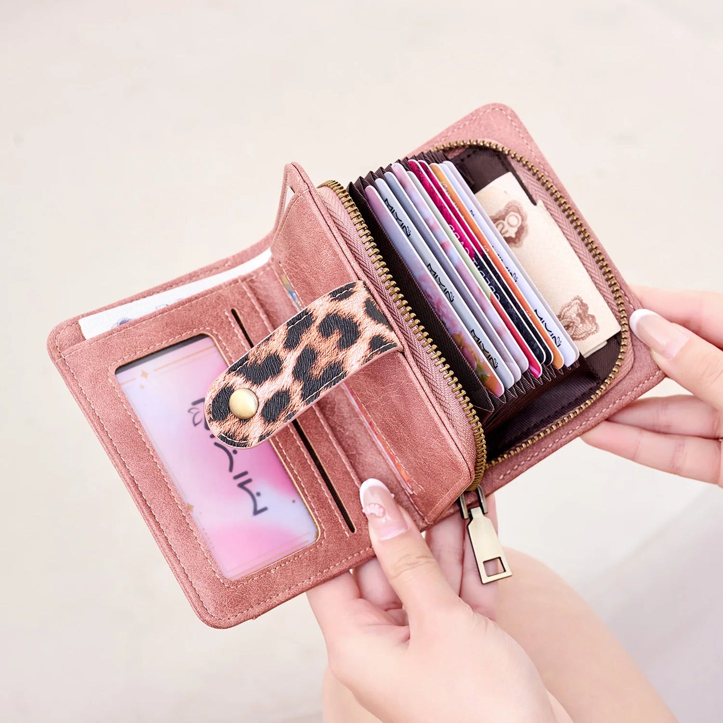 Leopard Print Women's Wallet – Multi-Card Slot Coin Purse