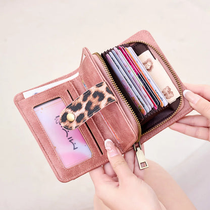 Leopard Print Women's Wallet – Multi-Card Slot Coin Purse