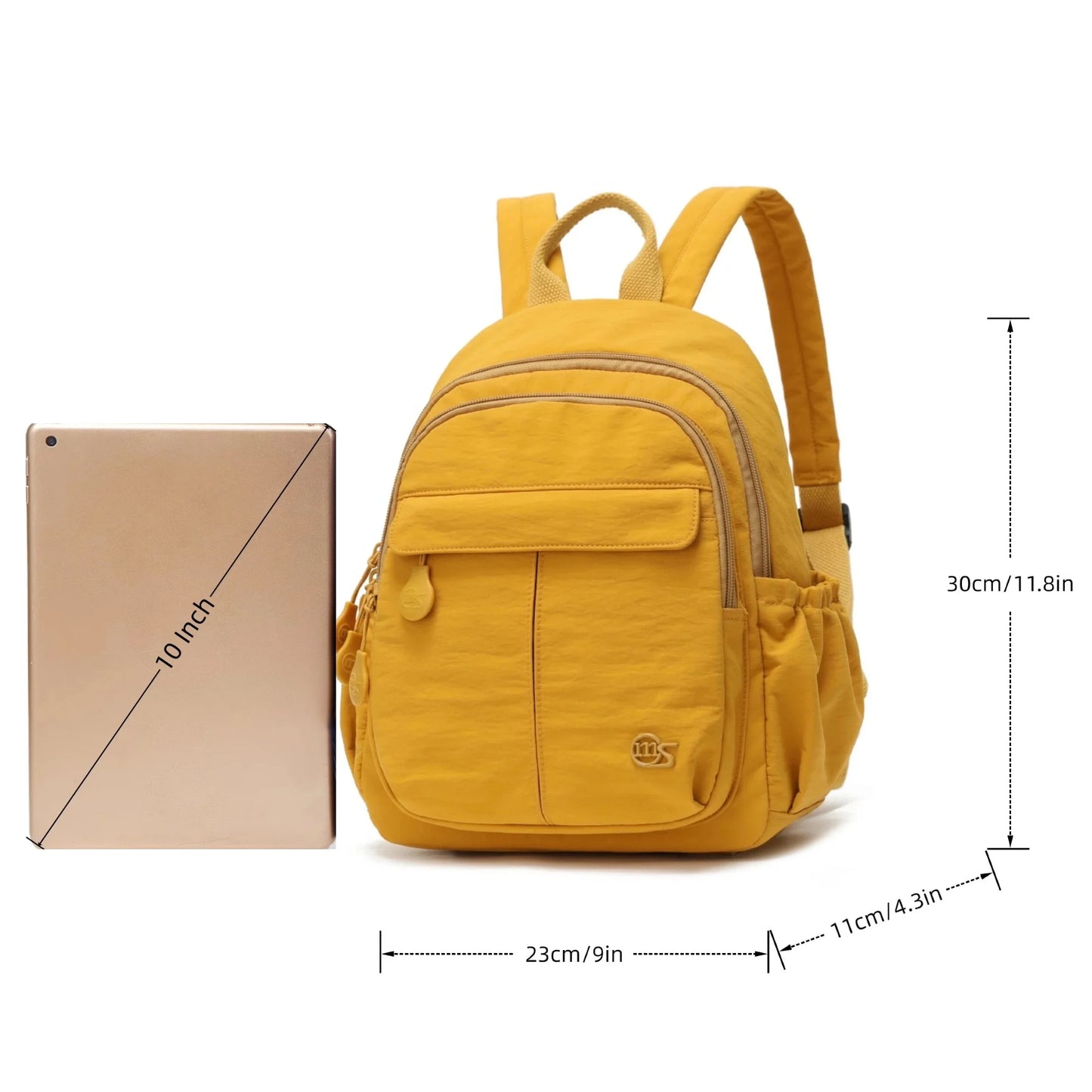 Women's Small Nylon Backpack – Multi-Pocket Travel Daypack