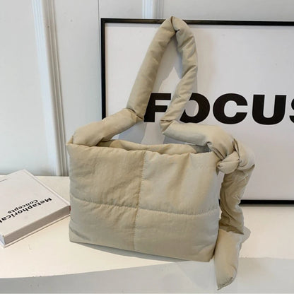 Puffy Down Cotton Padded Shoulder Bag Large Capacity