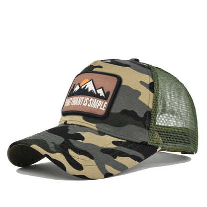 Mesh Breathable Baseball Cap – Embroidery Letter Outdoor Sports Hat