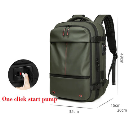 Vacuum Compression Travel Backpack with Electric Pump – 17" Laptop