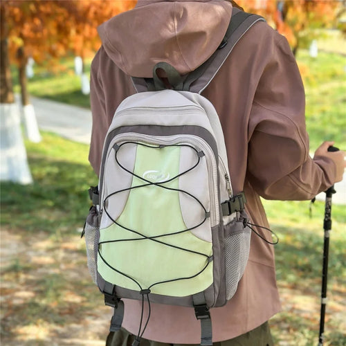 Color Contrast Women's Backpack Large Capacity Laptop Bag