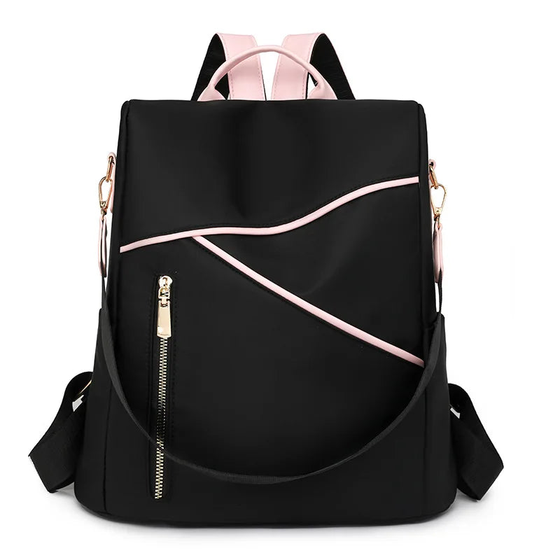 Anti-Theft Women's Nylon Backpack – Large Capacity Travel Shoulder Bag