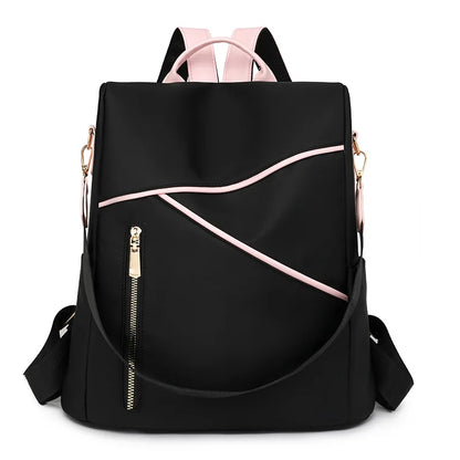 Anti-Theft Women's Nylon Backpack – Large Capacity Travel Shoulder Bag