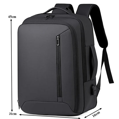 Multi-Pocket Travel Backpack with USB Charging Port – Water-Resistant Business Bag for Men
