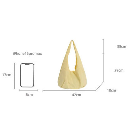 Large Capacity Canvas Shoulder Bag – Casual Hobo Tote for Women