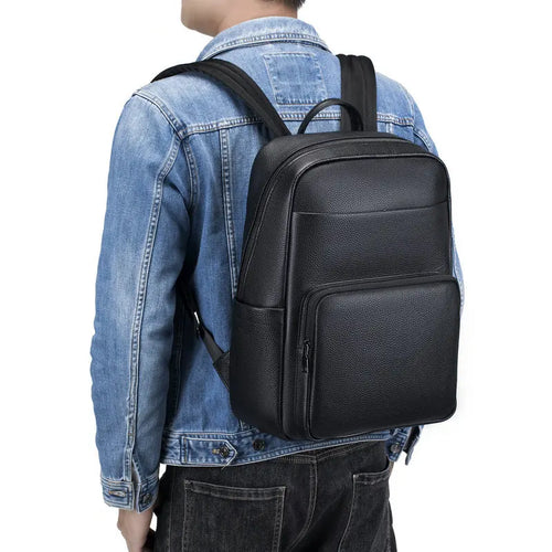 Genuine Leather Men's Large Backpack – Laptop & Travel Bag
