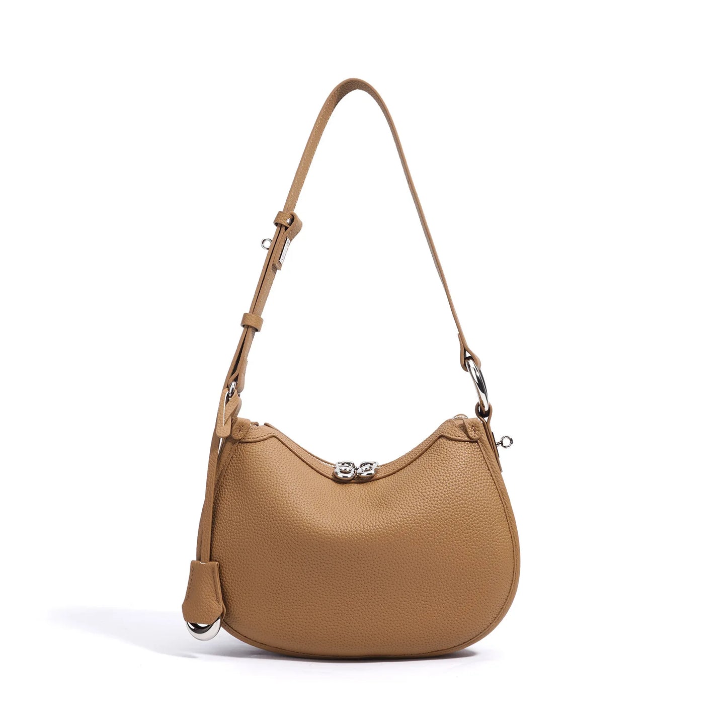 Genuine Leather Underarm Bag – Vintage Hobo Handbag for Women