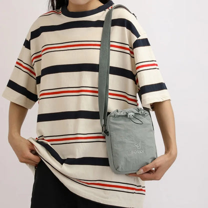 Mini Waterproof Nylon Crossbody Bag – Phone & Water Bottle Shoulder Bag