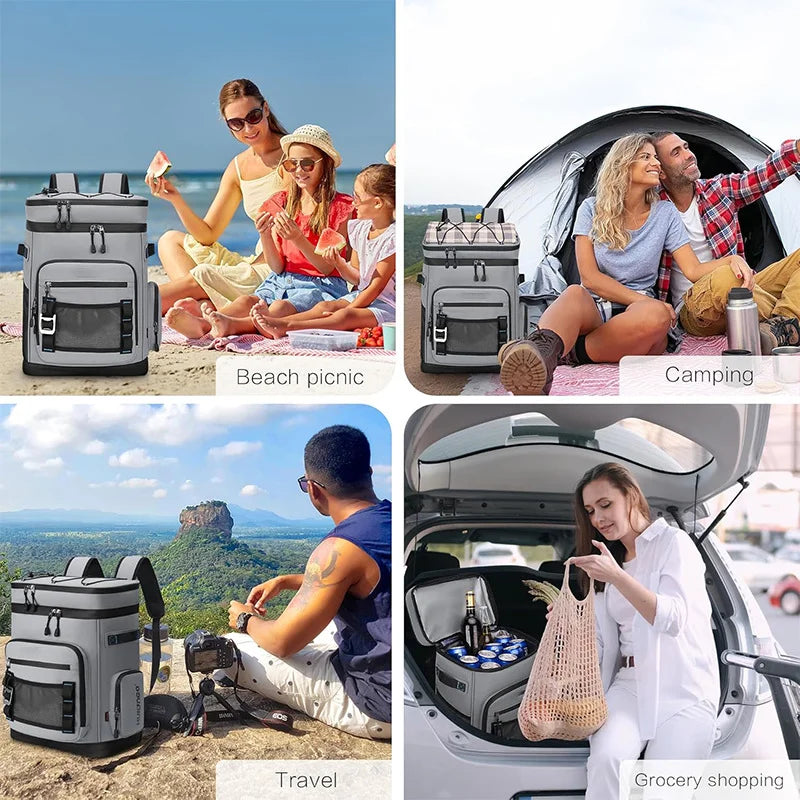 30L Insulated Cooler Backpack – Waterproof Leak-Proof Rucksack
