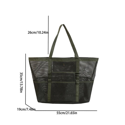 Mesh Beach Tote Bag for Women – Travel & Pool Organizer