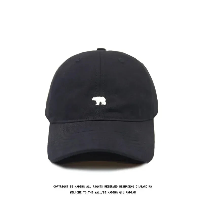 Polar Bear Embroidery Baseball Cap – Unisex Cotton Hat
