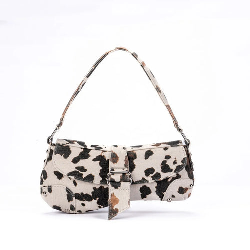 French Underarm Tote Bags Women S Brown Leopard Handbag Clutch Female Vintage Pu Leather Shoulder
