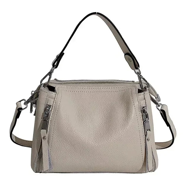 Genuine Leather Handbag Women's Cowhide Shoulder & Crossbody Bag