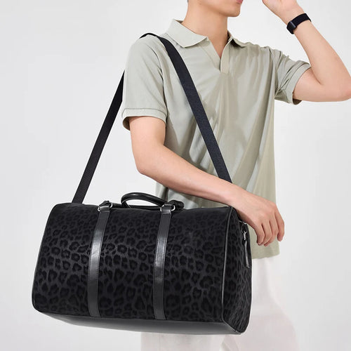 Leopard Print Travel Duffle Bag – Gym, Overnight & Business