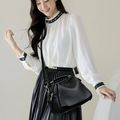 Soft PU Leather Tote Bag – Women's Large Capacity Shoulder Handbag