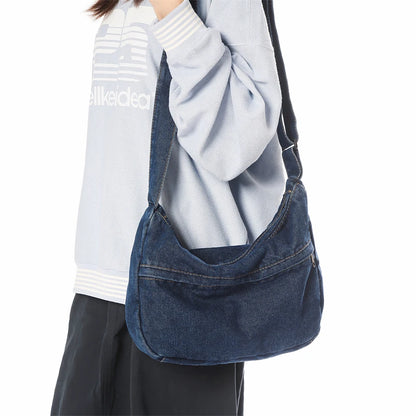 Denim Crossbody Bag – Large Capacity Casual Shoulder Bag for Women