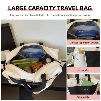 Large Capacity Weekender Duffel Bag Wet-Dry Separation