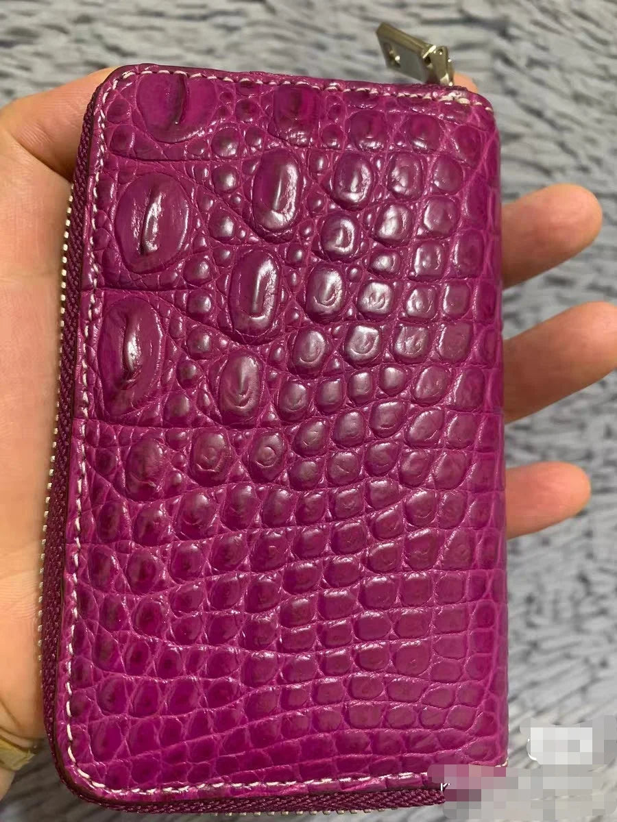 Genuine Crocodile Leather Card Wallet for Women