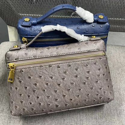 Women S Bag Ostrich Small Cow Leather Shoulder Bags Crossbody Handbags Clutch Luxury Designers