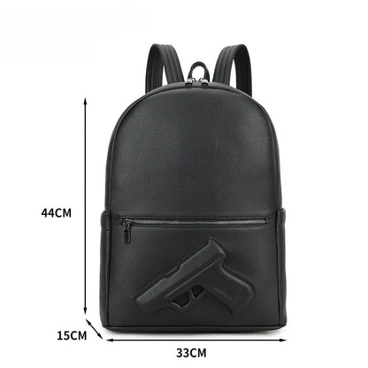 Genuine Cowhide Leather Backpack for Men – Large 15" Laptop Travel Bag