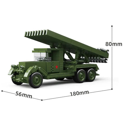 Military Tank & Cannon Building Blocks Set – WWII Army Vehicle Toy