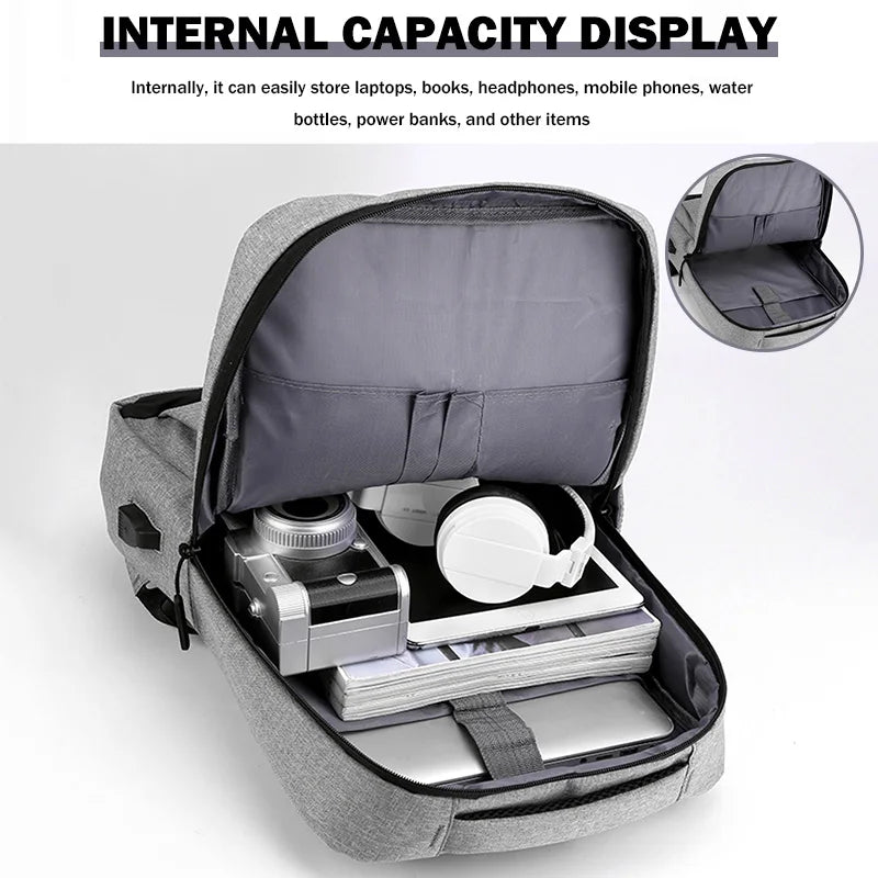 Slim Business Laptop Backpack with USB Charging Port