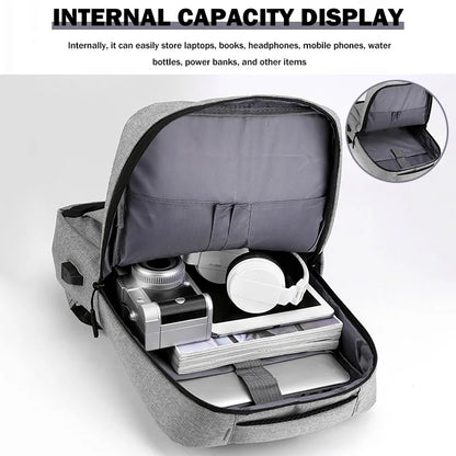 Slim Business Laptop Backpack with USB Charging Port