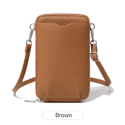 Women's Crossbody Phone Bag & Wallet – PU Leather Shoulder Purse