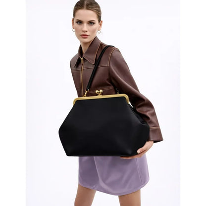Luxury Clip-Frame Clutch Bag for Women – Soft PU Leather