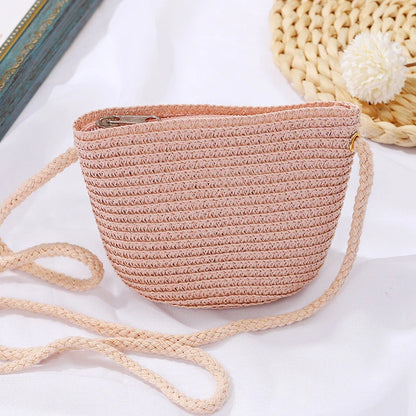 Straw Woven Crossbody Bag – Summer Beach Shoulder Bag