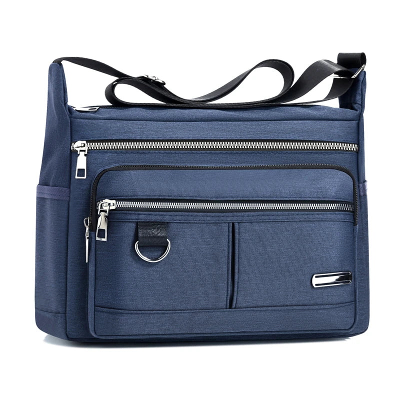Men's Multi-Pocket Crossbody Bag with Adjustable Shoulder Strap