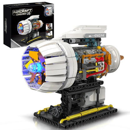 Aircraft Jet Engine Building Blocks – 635pcs Electric MOC Model