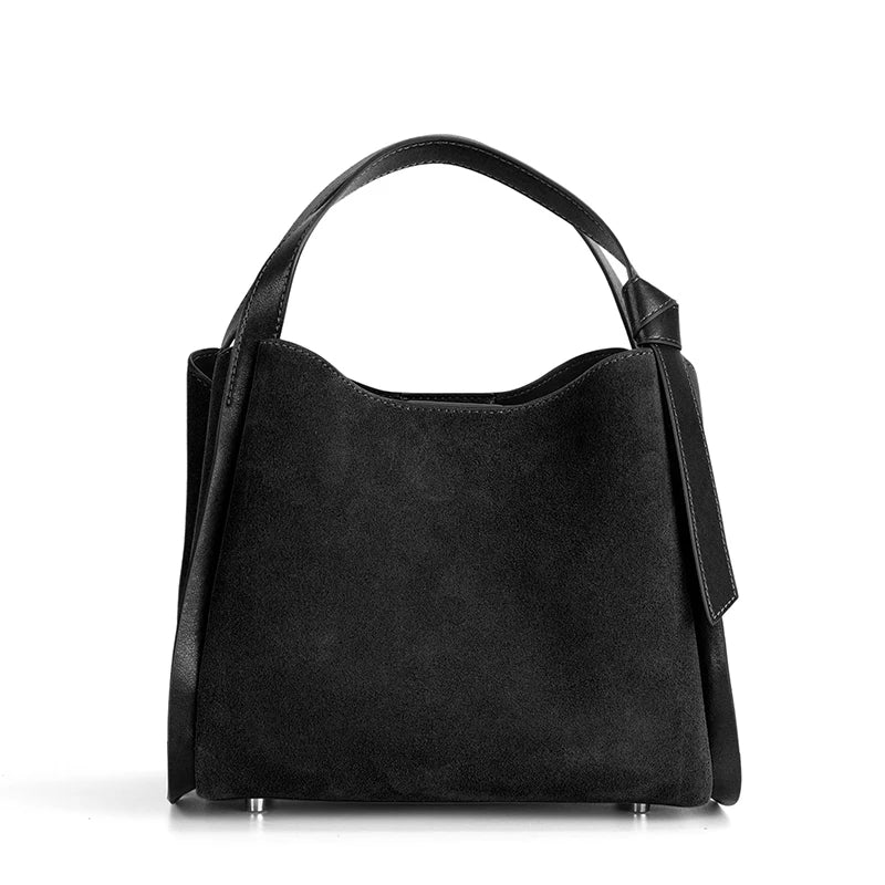 Women's Genuine Suede Leather Shoulder Bag – Luxury Designer Handbag
