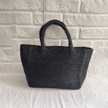 Raffia Woven Tote Bag - Summer Beach Handbag for Women
